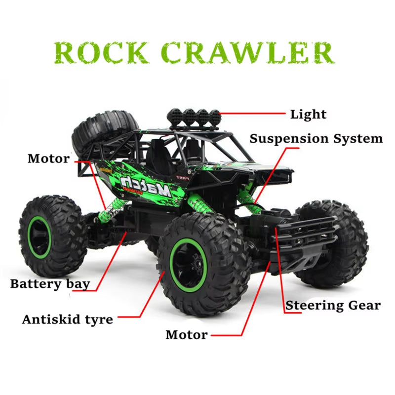 1:12 / 1:16 4WD RC Car with Led Lights 2.4G Radio Remote Control Cars Buggy Off-Road Control Trucks Boys Toys for Children