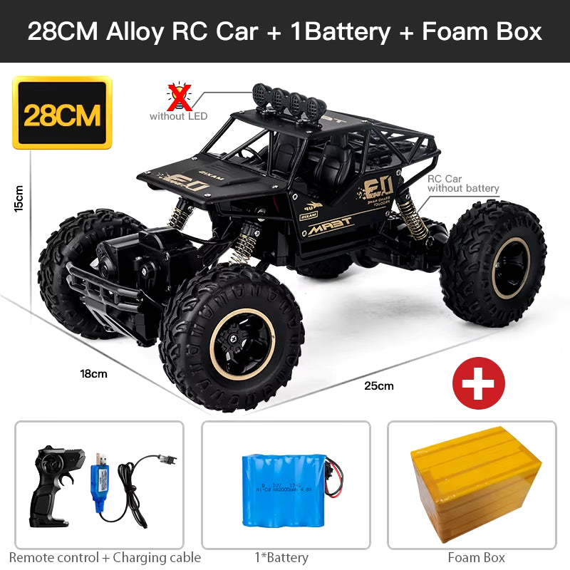 1:12 / 1:16 4WD RC Car with Led Lights 2.4G Radio Remote Control Cars Buggy Off-Road Control Trucks Boys Toys for Children
