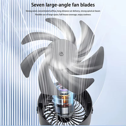 100-Speed Desktop Fan Digital Display Wall Mount Desk Fan Super Quiet Usb Office Dorm Air Circulator Home Camping Outdoor