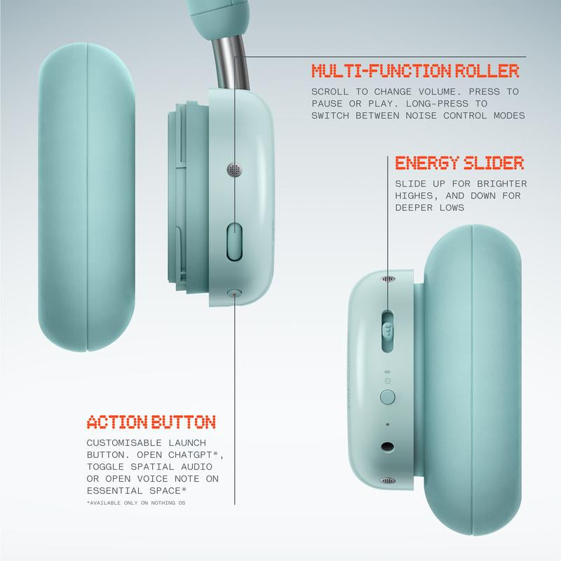 【Outdoorfun】Cmf Headphone Pro Wireless Modular Over-Ear Headphones with ANC, Hi-Res LDAC, 100H Battery & Fun Controls