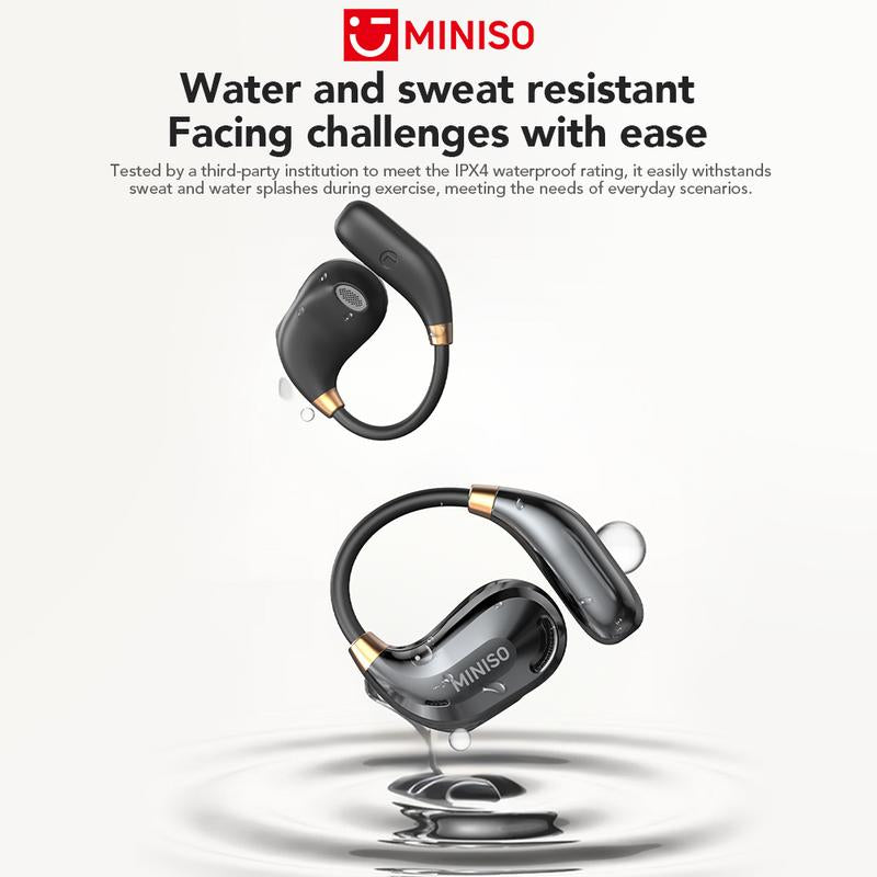 MINISO MS209 Wireless Bluetooth Earbuds, Bluetooth 6.0, OWS Earphones , Sports Headphones, Built-In Microphone, Compatible with Android/Ios